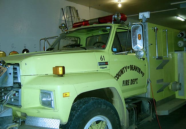 health and safety partnerships - County of Beaver Fire Truck